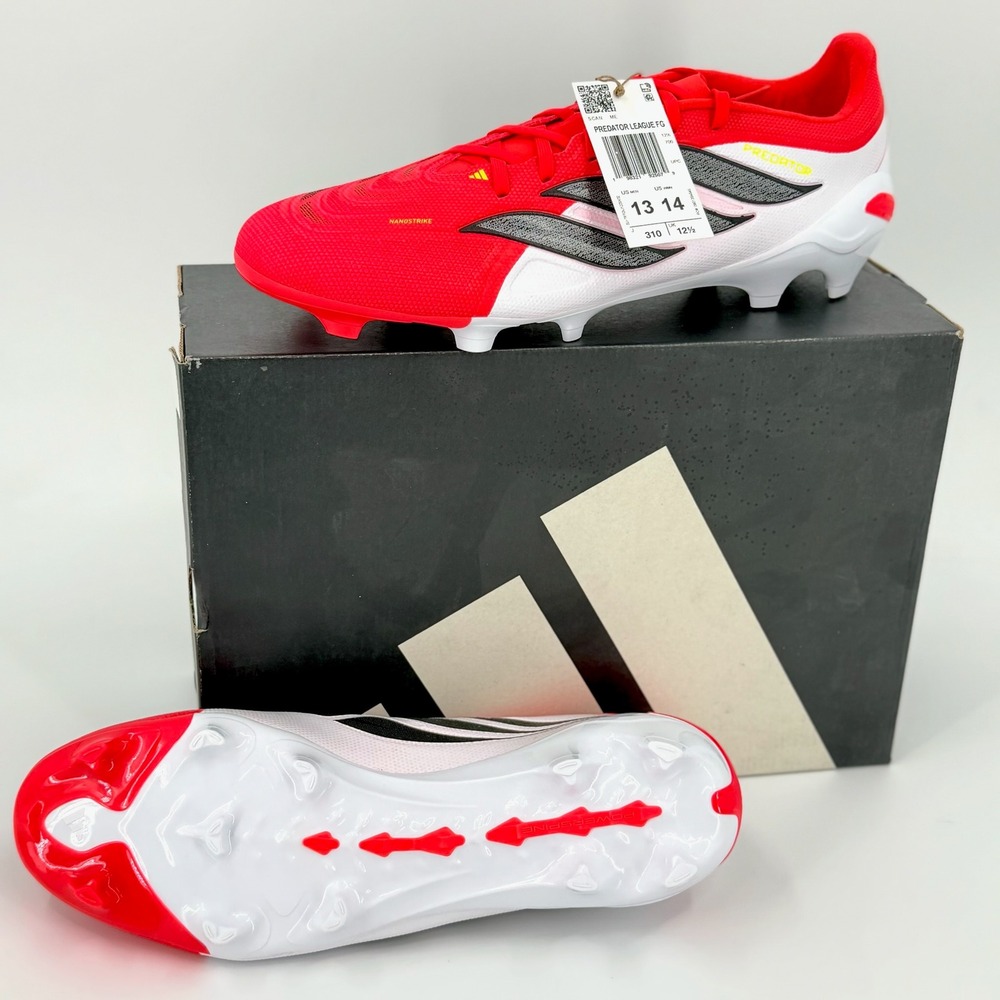 Adidas Predator League FG Soccer Cleats Mens 13 Red White New With Tags IG7711